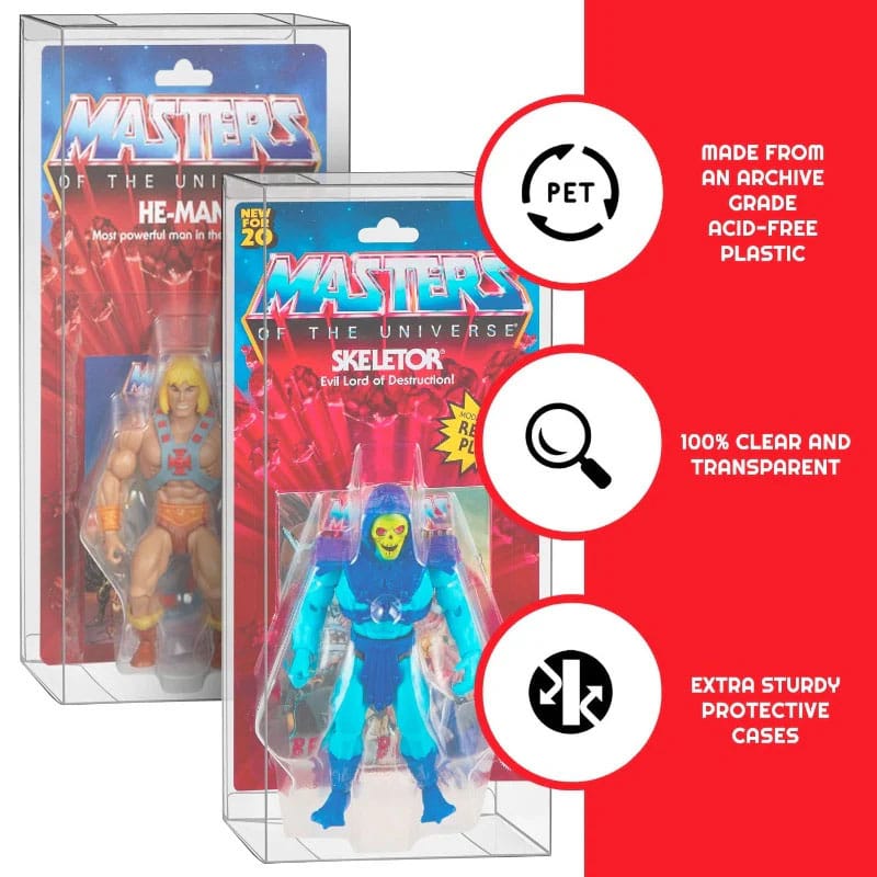 PET Gehäuse 10er-Pack für Masters of the Universe Origins Power Posing (Carded) Box Figuren