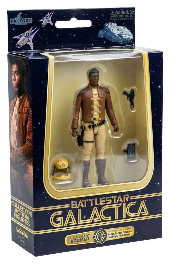 Battlestar Galactica Actionfigur mit Fahrzeug Colonial Viper Mk & Lieutenant Boomer