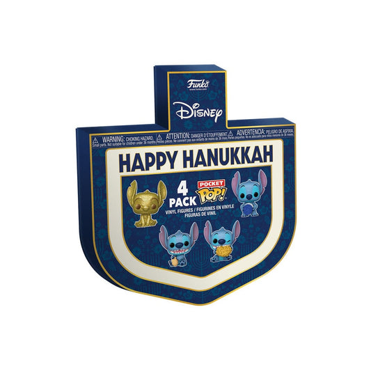 Stitch Holiday 2024 Pocket POP! Vinyl Minifiguren 4er-Pack Dreidel Box 4 cm