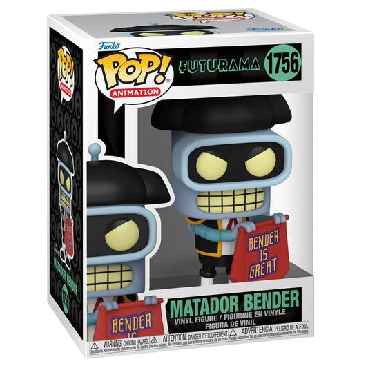 Futurama Pop! Animation Vinyl Figur Bender (Matador) 9 cm