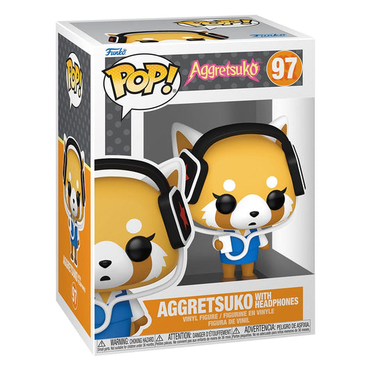 Sanrio POP! Animation Vinyl Figur Aggretsuko w/headphones 9 cm
