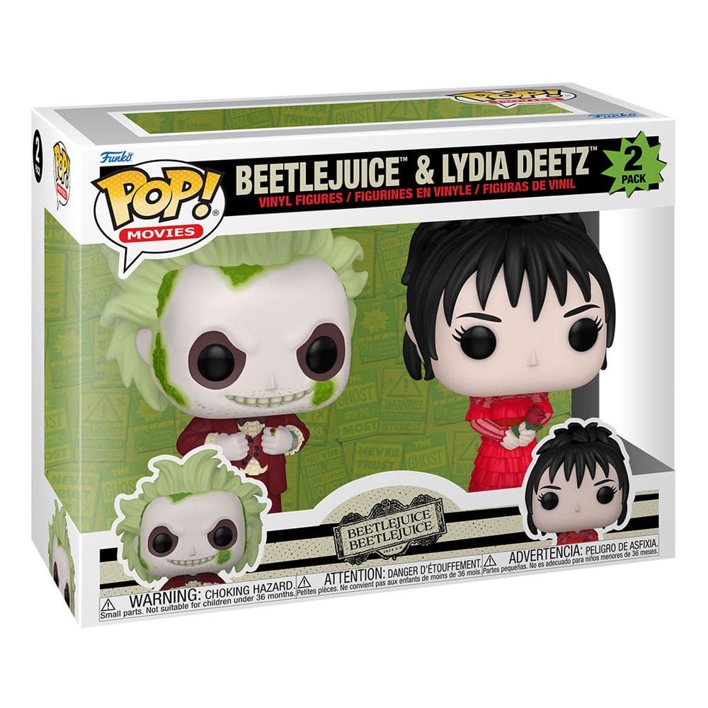 Beetlejuice 2 POP! Animation Vinyl Figuren 2er-Pack Beetlejuice & Lydia Deetz 9 cm