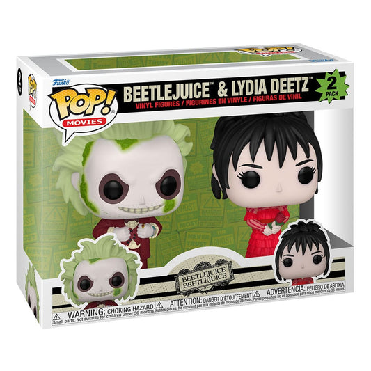 Beetlejuice 2 POP! Animation Vinyl Figuren 2er-Pack Beetlejuice & Lydia Deetz 9 cm