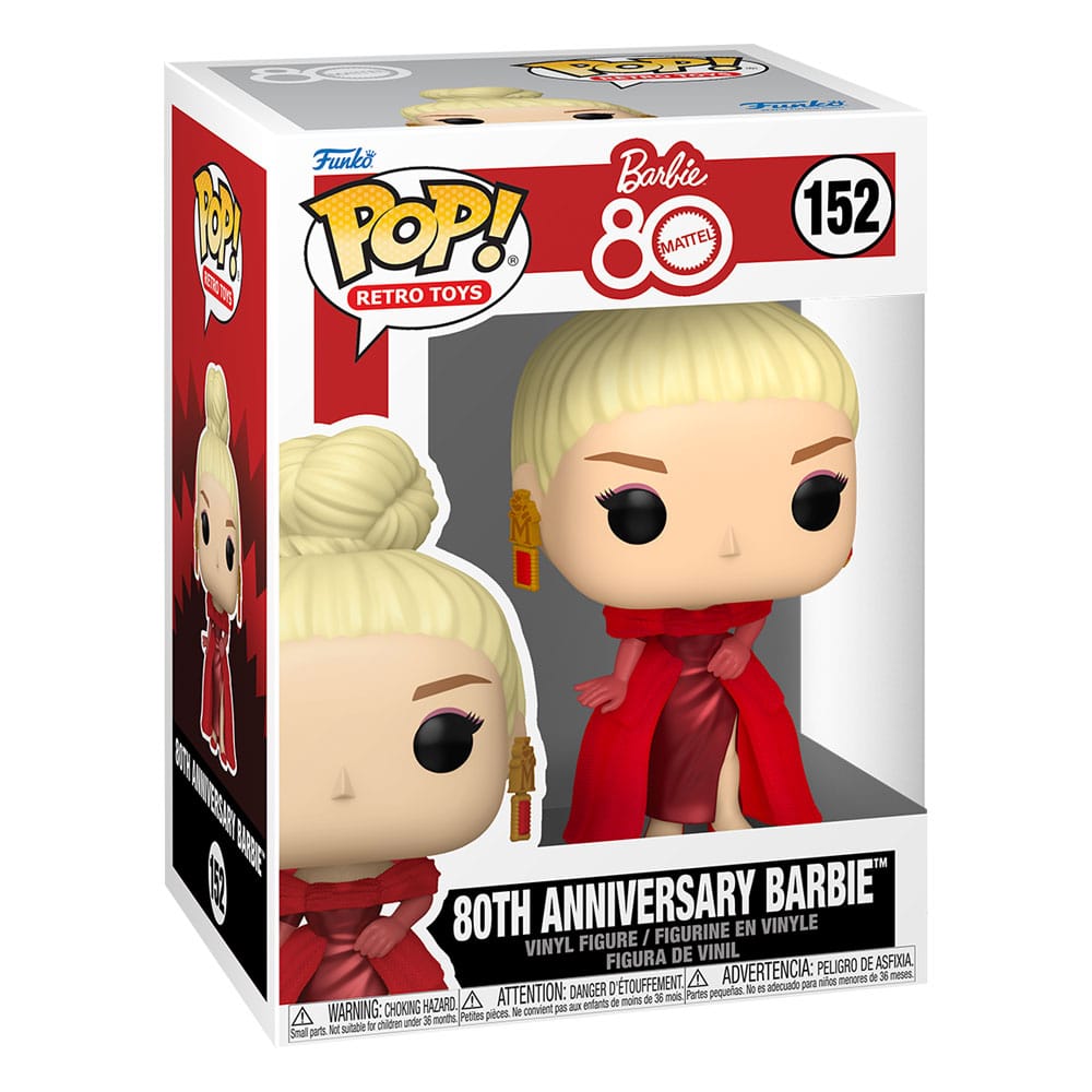 Mattel 80th Anniversary POP! Retro Toys Vinyl Figur Barbie 9 cm