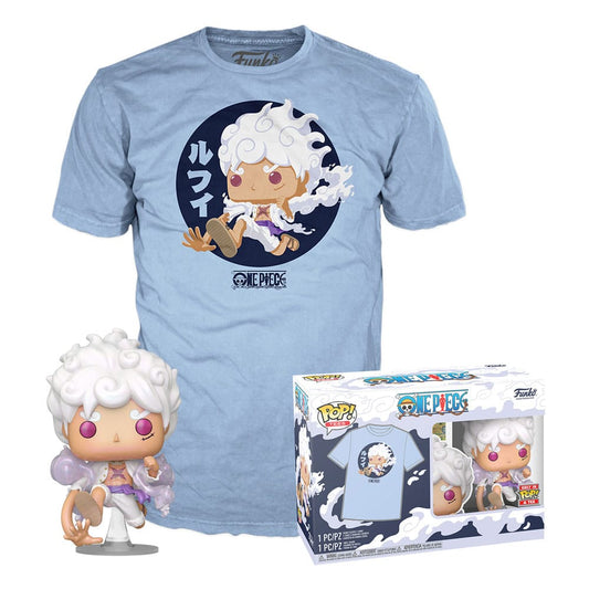 One Piece POP! & Tee Vinyl Figur & T-Shirt Set Luffy Fifth Gear Größe S