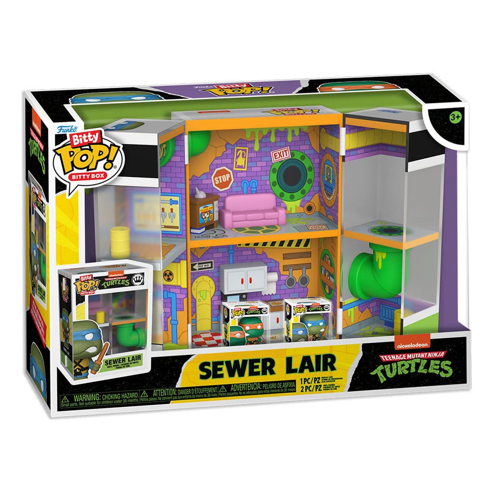 Teenage Mutant Ninja Turtles Bitty POP! Funko Bitty Box Display mit 2 Vinyl Figuren Sewer Lair