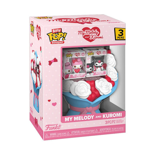 Sanrio Bitty POP! Bouquet Vinyl Figuren My Melody & Kuromi (Valentine) 4 cm