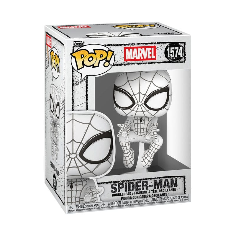 Marvel POP! Vinyl Figur Sketched - Spider-Man 9 cm