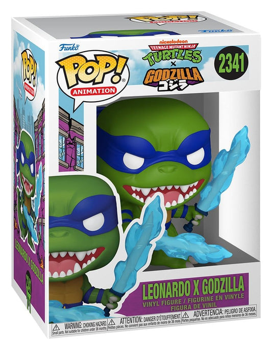 Godzilla x Turtles POP! Animation Vinyl Figur Leonardo X Godzilla 9 cm