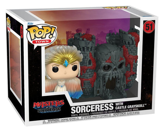 Masters of the Universe (2026) POP! Town Vinyl Figur Sorceress w/Castle Grayskull 9 cm