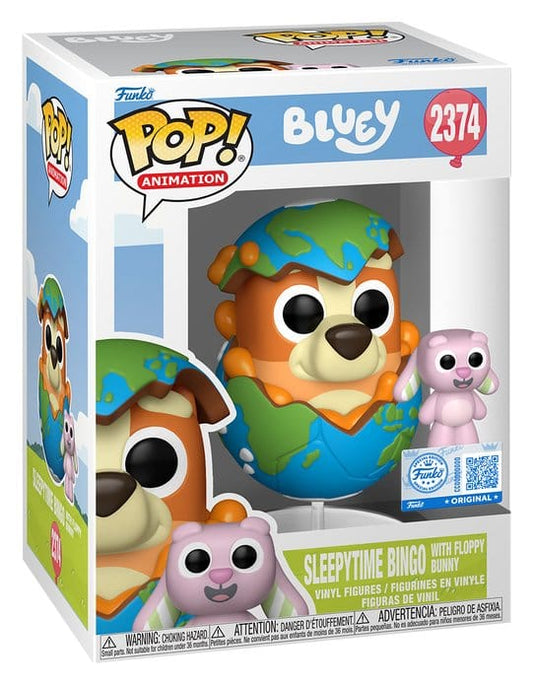 Bluey POP! & Buddy Vinyl Figur Sleepytime Bingo with Floppy Bunny 9 cm