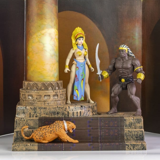 The Savage World of Frazetta Actionfiguren-Set Egyptian Queen & The Guard (Museum Edition) 14 cm