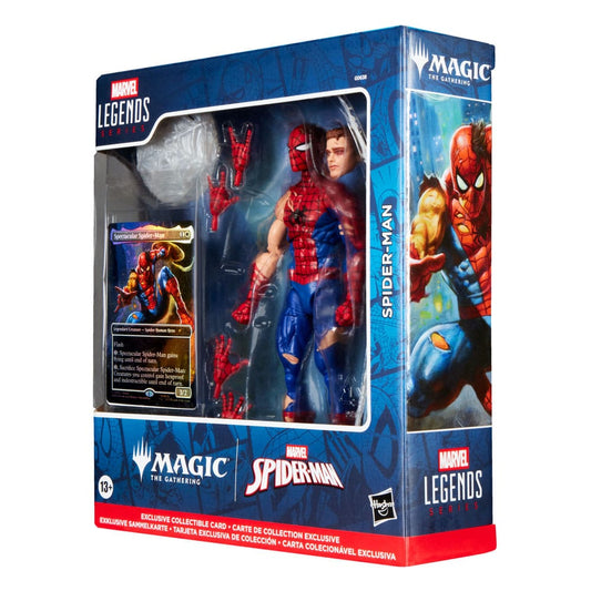 Marvel Legends Magic: The Gathering Actionfigur Battle-Damaged Spider-Man (plus exklusive Foil-Karte) 15 cm