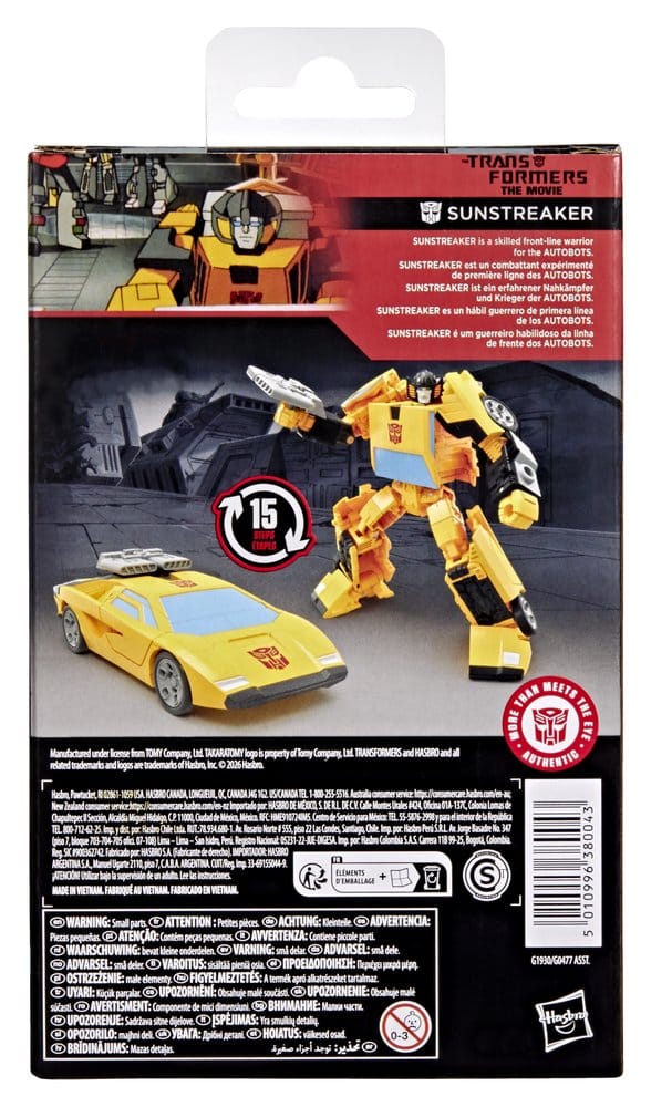 The Transformers: The Movie Studio Series Deluxe Class Actionfigur Sunstreaker 11 cm