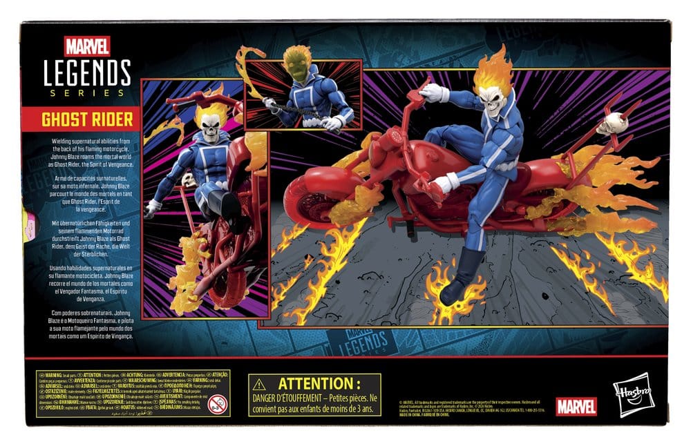 Ghost Rider Marvel Legends Actionfigur  Johnny Blaze with Motorcycle 15 cm