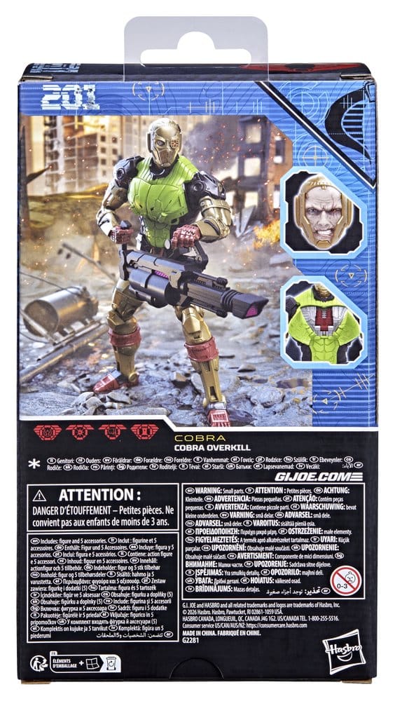 G.I. Joe Classified Series Actionfigur #201 Cobra Overkill 15 cm