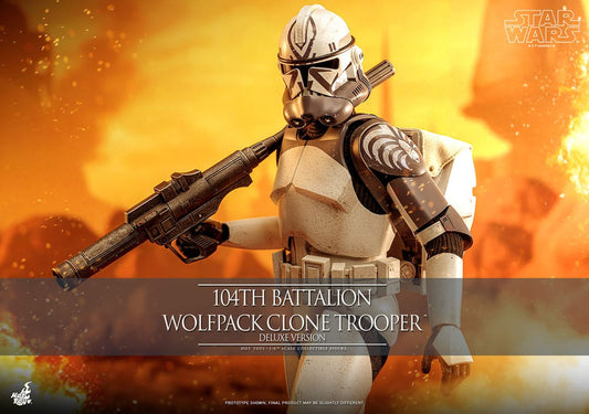 Star Wars The Clone Wars Actionfigur 1/6 104th Battalion Wolfpack Clone Trooper Deluxe Version 30 cm