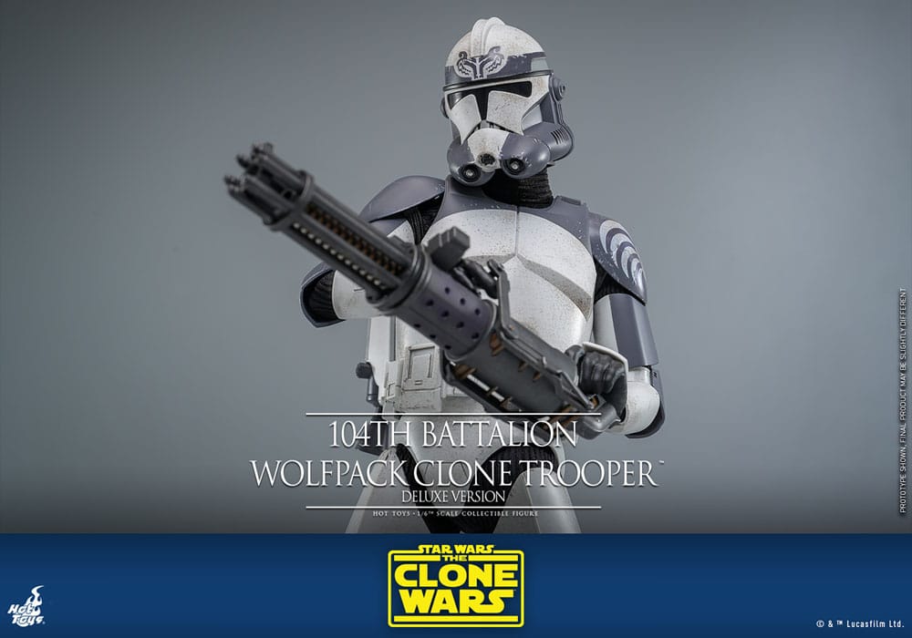 Star Wars The Clone Wars Actionfigur 1/6 104th Battalion Wolfpack Clone Trooper Deluxe Version 30 cm