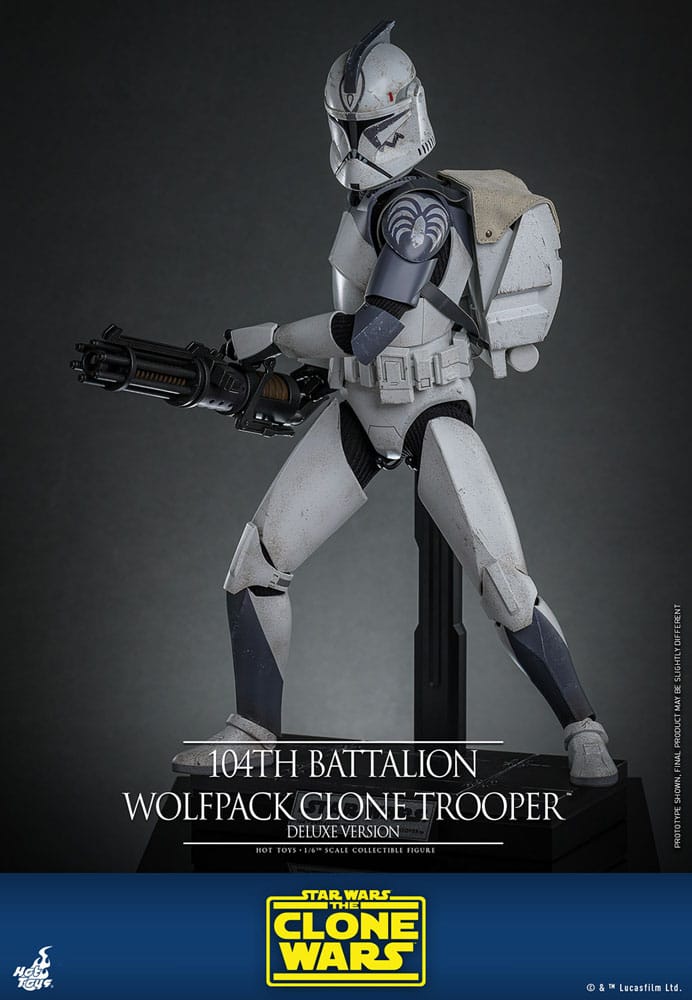 Star Wars The Clone Wars Actionfigur 1/6 104th Battalion Wolfpack Clone Trooper Deluxe Version 30 cm