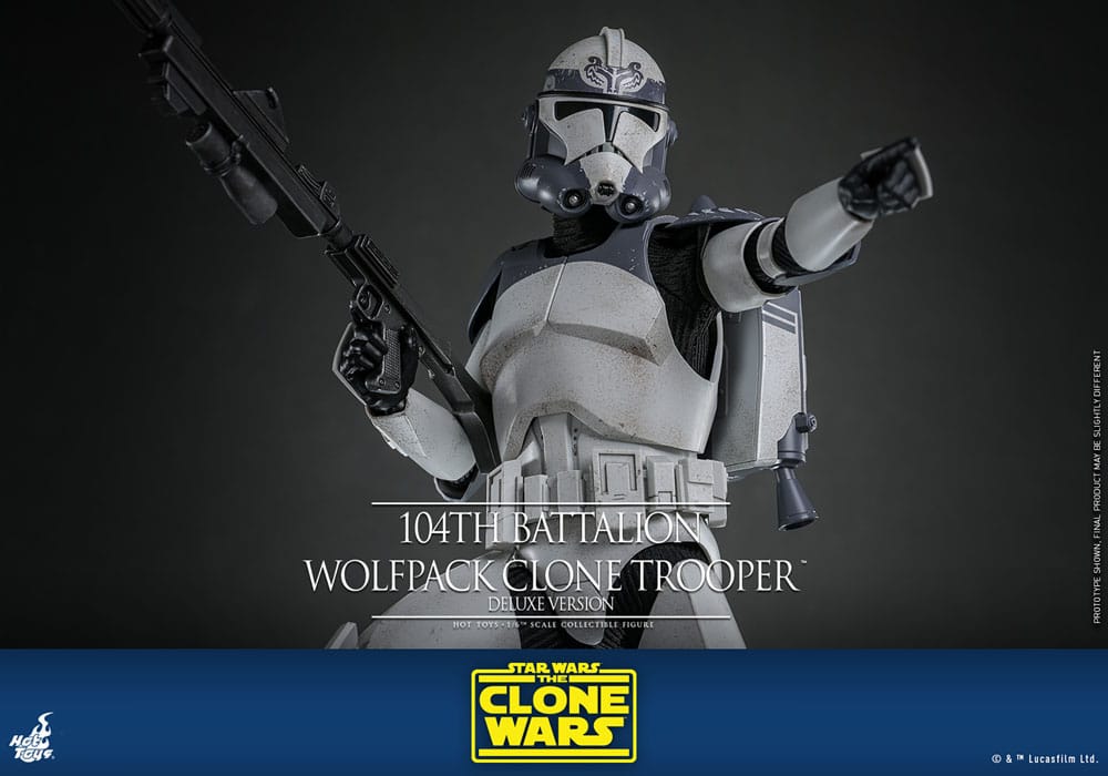 Star Wars The Clone Wars Actionfigur 1/6 104th Battalion Wolfpack Clone Trooper Deluxe Version 30 cm