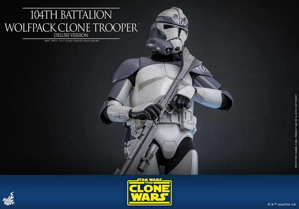 Star Wars The Clone Wars Actionfigur 1/6 104th Battalion Wolfpack Clone Trooper Deluxe Version 30 cm