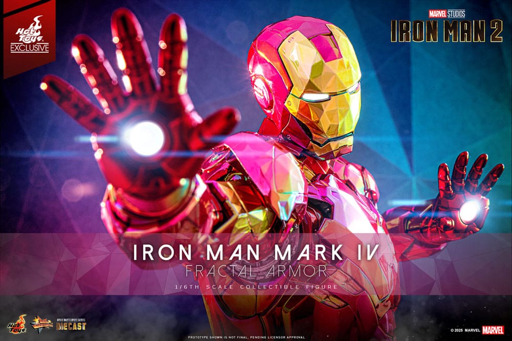 Iron Man Movie Masterpiece Diecast Actionfigur 1/6 Iron Man Mark VI (Fractal Armor) Hot Toys Exclusive 33 cm