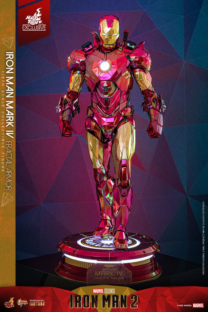 Iron Man Movie Masterpiece Diecast Actionfigur 1/6 Iron Man Mark VI (Fractal Armor) Hot Toys Exclusive 33 cm