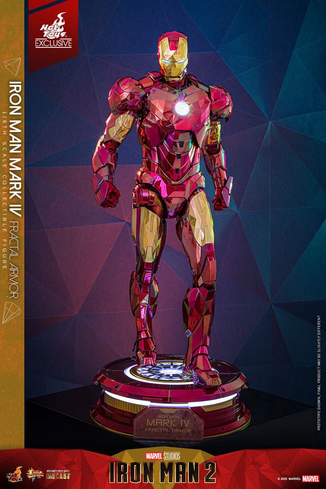 Iron Man Movie Masterpiece Diecast Actionfigur 1/6 Iron Man Mark VI (Fractal Armor) Hot Toys Exclusive 33 cm