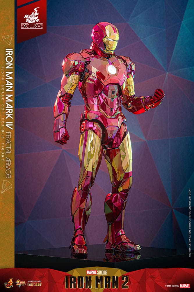 Iron Man Movie Masterpiece Diecast Actionfigur 1/6 Iron Man Mark VI (Fractal Armor) Hot Toys Exclusive 33 cm