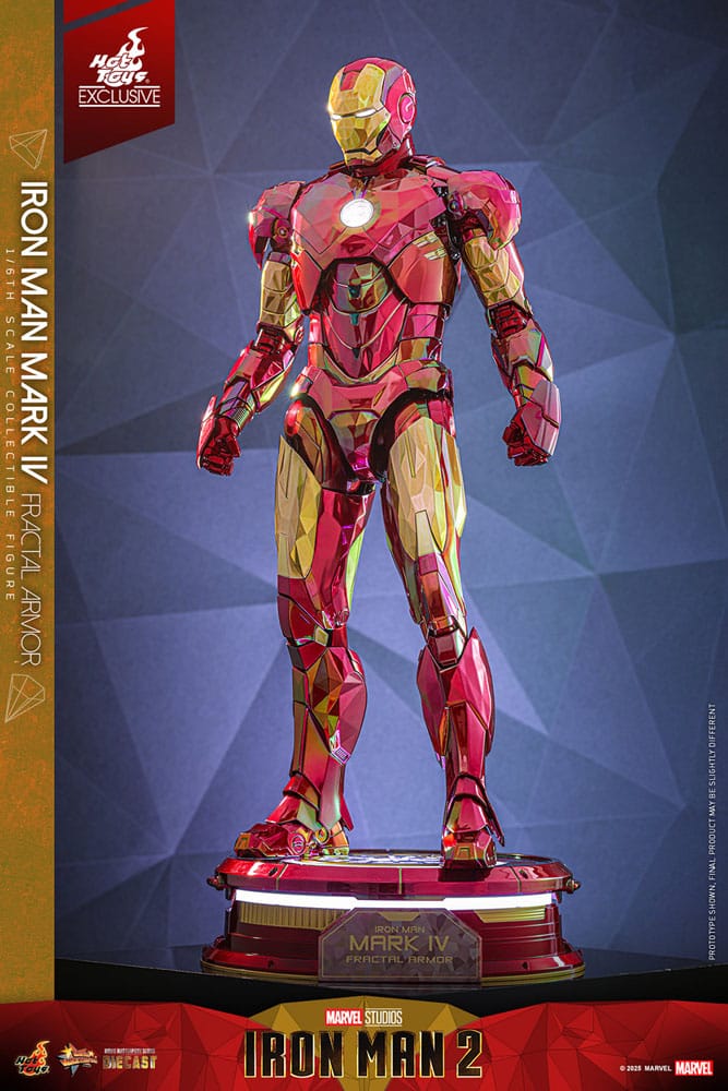 Iron Man Movie Masterpiece Diecast Actionfigur 1/6 Iron Man Mark VI (Fractal Armor) Hot Toys Exclusive 33 cm