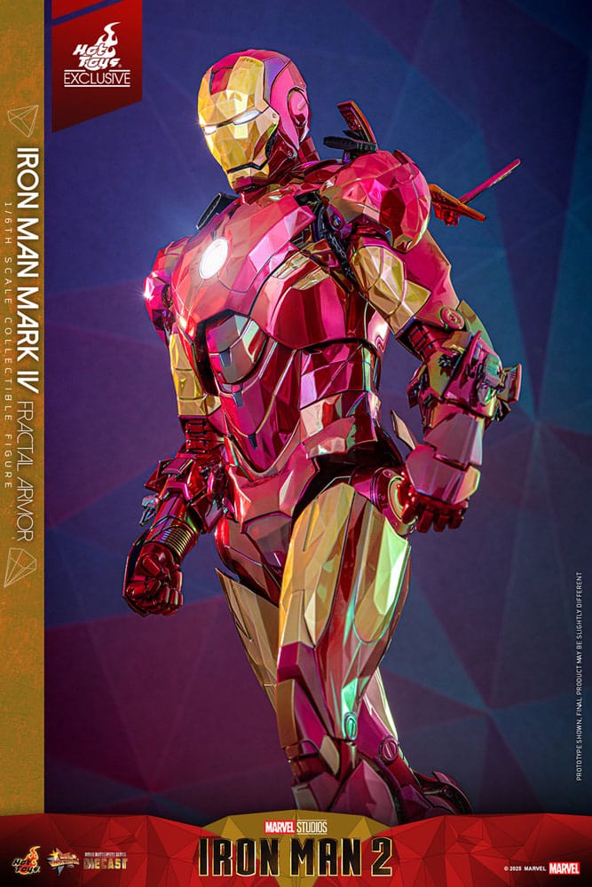 Iron Man Movie Masterpiece Diecast Actionfigur 1/6 Iron Man Mark VI (Fractal Armor) Hot Toys Exclusive 33 cm