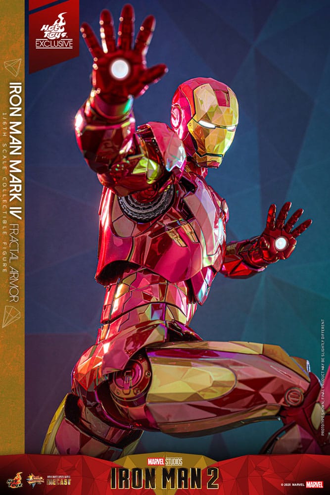 Iron Man Movie Masterpiece Diecast Actionfigur 1/6 Iron Man Mark VI (Fractal Armor) Hot Toys Exclusive 33 cm