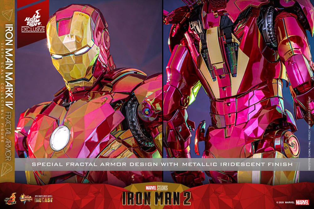 Iron Man Movie Masterpiece Diecast Actionfigur 1/6 Iron Man Mark VI (Fractal Armor) Hot Toys Exclusive 33 cm