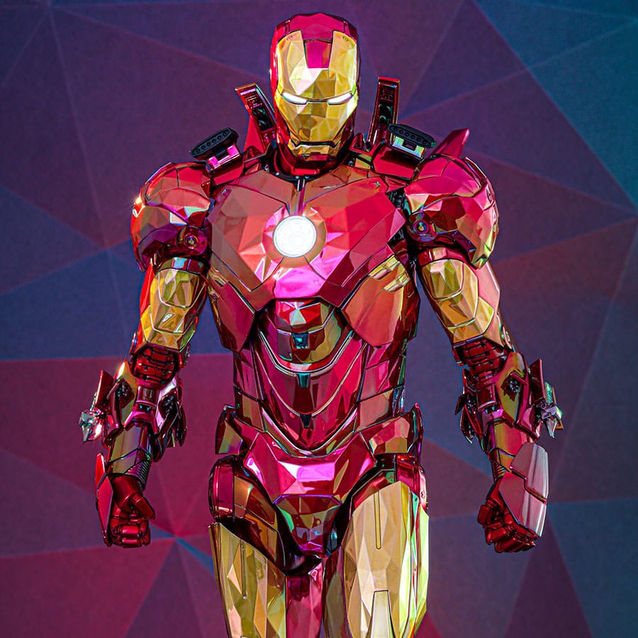 Iron Man Movie Masterpiece Diecast Actionfigur 1/6 Iron Man Mark VI (Fractal Armor) Hot Toys Exclusive 33 cm