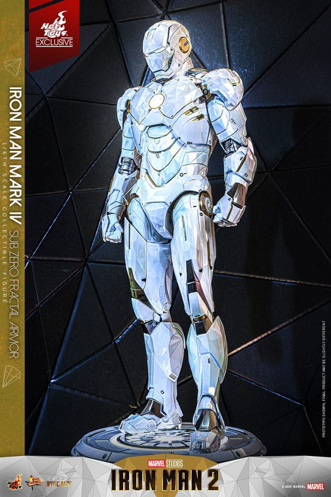 Iron Man 2 Movie Masterpiece Diecast Actionfigur 1/6 Iron Man Mark IV (Sub-Zero Fractal Armor) Hot Toys Exclusive 33 cm