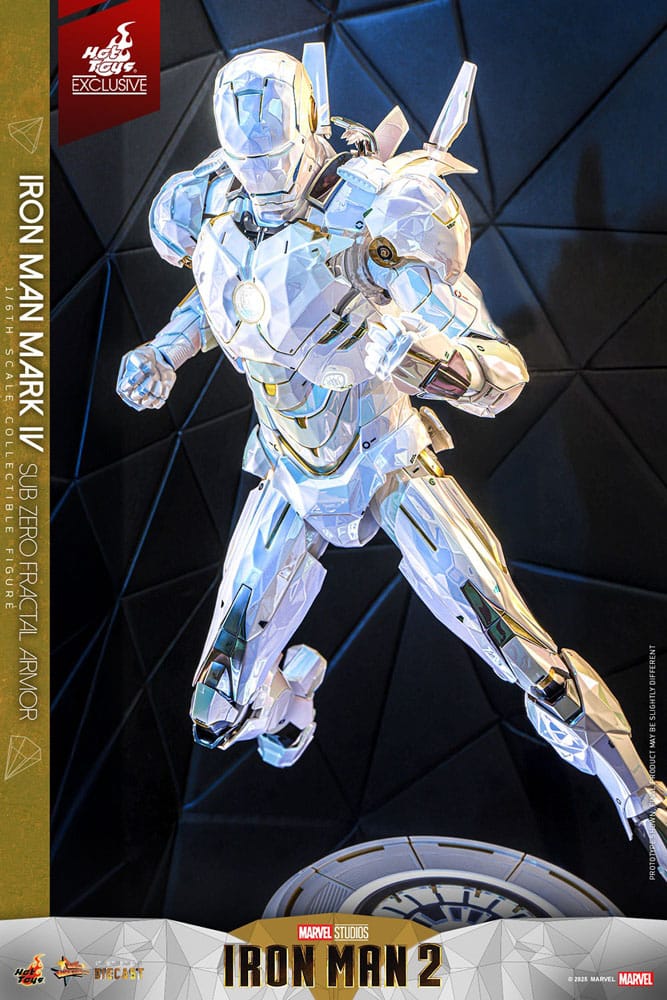 Iron Man 2 Movie Masterpiece Diecast Actionfigur 1/6 Iron Man Mark IV (Sub-Zero Fractal Armor) Hot Toys Exclusive 33 cm