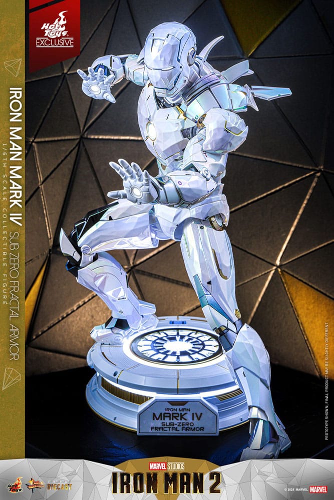 Iron Man 2 Movie Masterpiece Diecast Actionfigur 1/6 Iron Man Mark IV (Sub-Zero Fractal Armor) Hot Toys Exclusive 33 cm