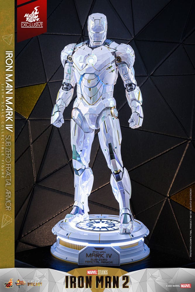 Iron Man 2 Movie Masterpiece Diecast Actionfigur 1/6 Iron Man Mark IV (Sub-Zero Fractal Armor) Hot Toys Exclusive 33 cm