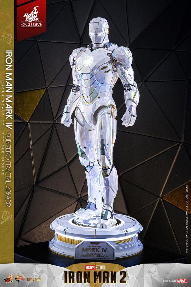 Iron Man 2 Movie Masterpiece Diecast Actionfigur 1/6 Iron Man Mark IV (Sub-Zero Fractal Armor) Hot Toys Exclusive 33 cm