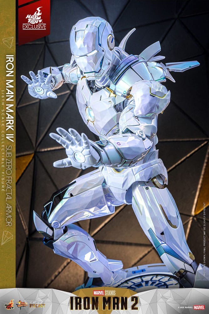 Iron Man 2 Movie Masterpiece Diecast Actionfigur 1/6 Iron Man Mark IV (Sub-Zero Fractal Armor) Hot Toys Exclusive 33 cm