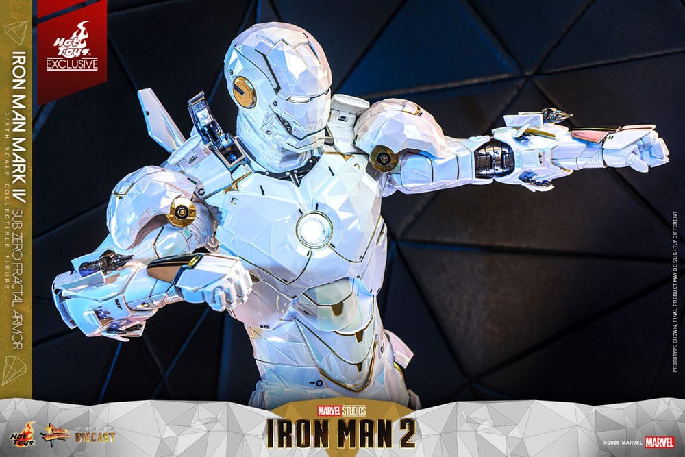 Iron Man 2 Movie Masterpiece Diecast Actionfigur 1/6 Iron Man Mark IV (Sub-Zero Fractal Armor) Hot Toys Exclusive 33 cm