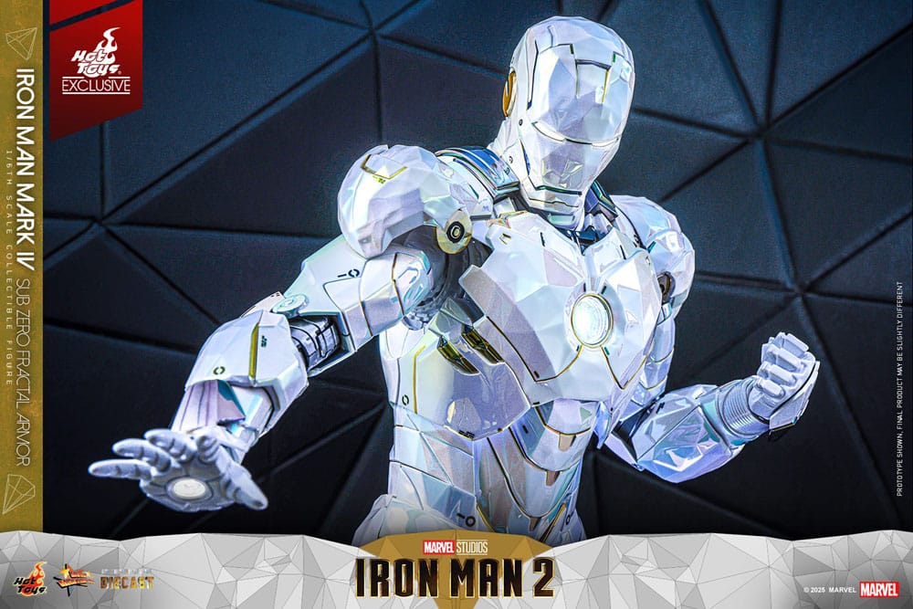Iron Man 2 Movie Masterpiece Diecast Actionfigur 1/6 Iron Man Mark IV (Sub-Zero Fractal Armor) Hot Toys Exclusive 33 cm
