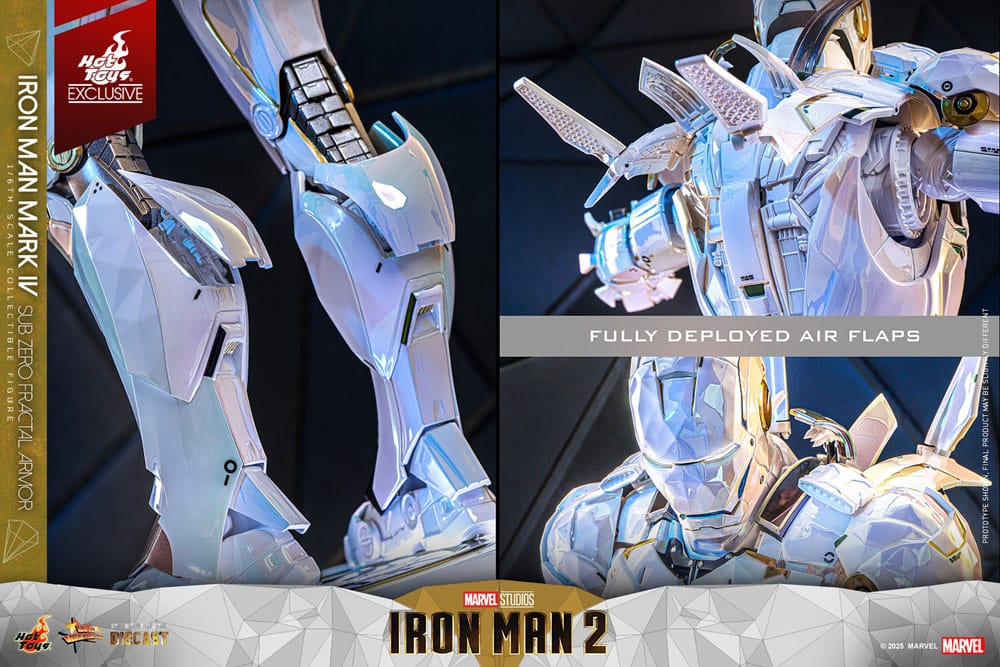 Iron Man 2 Movie Masterpiece Diecast Actionfigur 1/6 Iron Man Mark IV (Sub-Zero Fractal Armor) Hot Toys Exclusive 33 cm