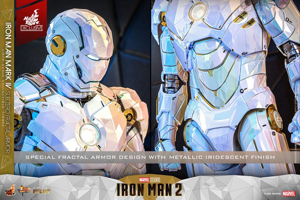 Iron Man 2 Movie Masterpiece Diecast Actionfigur 1/6 Iron Man Mark IV (Sub-Zero Fractal Armor) Hot Toys Exclusive 33 cm