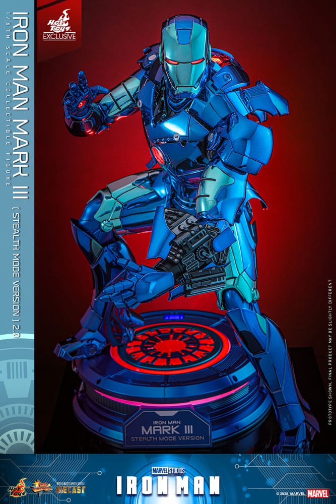 Iron Man Movie Masterpiece Diecast Actionfigur 1/6 Iron Man Mark III (Stealth Mode Ver.) 2.0 Hot Toys Exclusive 33 cm