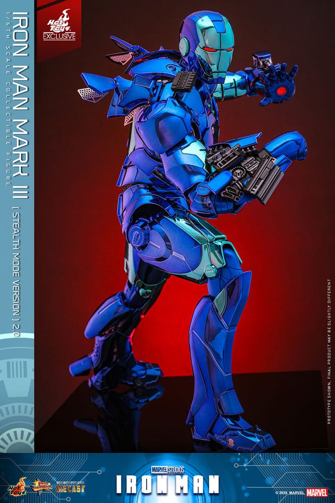 Iron Man Movie Masterpiece Diecast Actionfigur 1/6 Iron Man Mark III (Stealth Mode Ver.) 2.0 Hot Toys Exclusive 33 cm