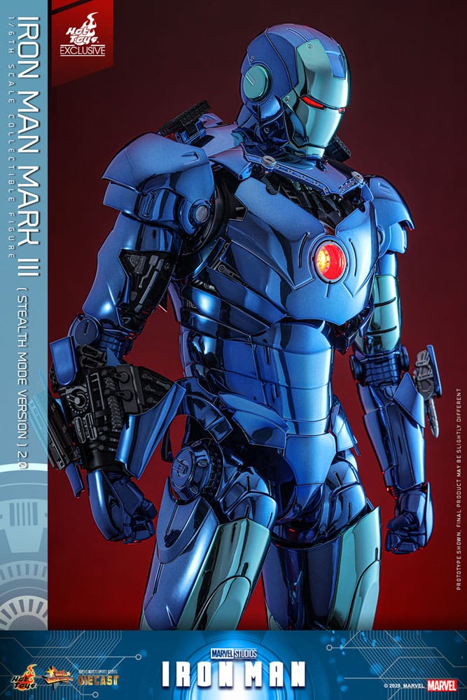 Iron Man Movie Masterpiece Diecast Actionfigur 1/6 Iron Man Mark III (Stealth Mode Ver.) 2.0 Hot Toys Exclusive 33 cm