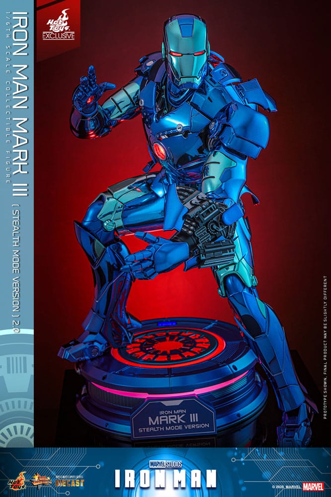 Iron Man Movie Masterpiece Diecast Actionfigur 1/6 Iron Man Mark III (Stealth Mode Ver.) 2.0 Hot Toys Exclusive 33 cm