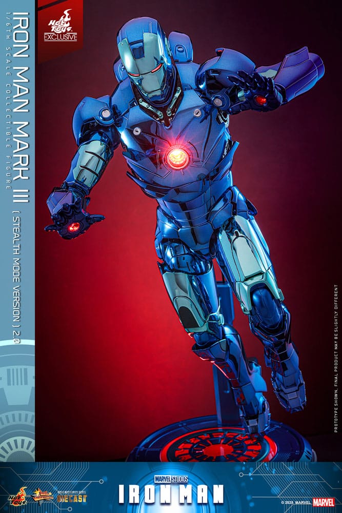Iron Man Movie Masterpiece Diecast Actionfigur 1/6 Iron Man Mark III (Stealth Mode Ver.) 2.0 Hot Toys Exclusive 33 cm