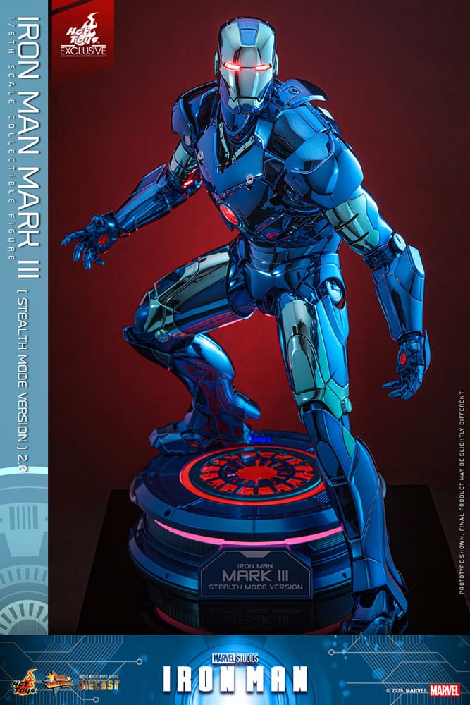 Iron Man Movie Masterpiece Diecast Actionfigur 1/6 Iron Man Mark III (Stealth Mode Ver.) 2.0 Hot Toys Exclusive 33 cm